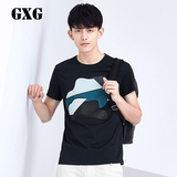 GXG男装  2016夏季新款  修身款时尚都市纯棉短袖T恤#62844036