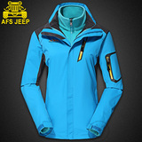 AFS JEEP冲锋衣两件套三合一女户外运动秋冬季抓绒外套西藏登山服