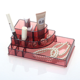 彩妆置物盒塑料水晶口红架化妆品收纳 欧式透明指甲油眉笔梳妆台