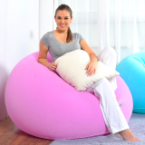 吉龙 彩色球形植绒沙发 柔软充气单人沙发 榻榻米个性居家沙发