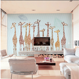 现代简约北欧无缝大型壁画客厅电视沙发背景墙壁纸墙纸 幻鹿角林