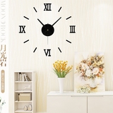 客厅装饰墙贴挂钟卧室静音时钟表简约现代diy创意个性数字挂钟表