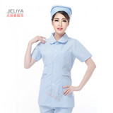 护士服分体套装夏款短袖美容药店工作服ICU医生医用服白大褂蓝色