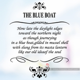 英文字墙贴 蓝色的船英文诗歌贴画 咖啡厅奶茶店橱窗玻璃贴过年03