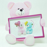 礼品 创意卡通宝宝摆台轻松熊帽子熊横板5寸7寸相框桌面框相架