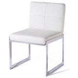 钰庭轩家具不锈钢餐椅现代简约办公椅时尚创意真皮椅舒适家用椅子