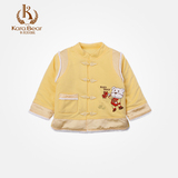 卡拉贝熊 专柜童装男童夹棉唐装服新款冬装吉祥宝宝中长外套