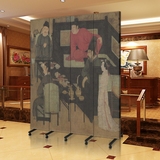 中式新古典屏风隔断办公室客厅酒店中国风玄关可移动布艺防水折屏