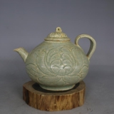 唐越窑青瓷刻花执壶壶 古董收藏 古瓷器 老货旧货古玩 老茶壶