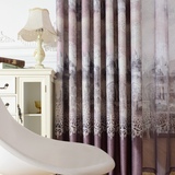 全遮光田园紫色卧室窗帘布定制  环保防晒隔热落地成品窗帘 城堡