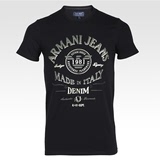 正品新款ARMANI JEANS阿玛尼男装 意大利产老鹰胶印夏季短袖T恤