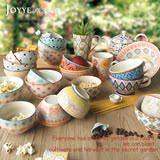 Joyye 秘密花园 釉下彩手绘陶瓷碗 韩式米饭碗微波炉汤碗面碗