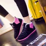 冬季新款韩版低帮棉鞋女 平底短靴 学生休闲女士雪地靴运动鞋板鞋
