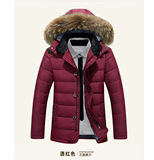 Afs Jeep/战地吉普羽绒服男式韩版休闲纯色加厚保暖修身短款外套