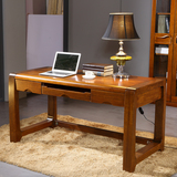 胡桃木书桌实木电脑桌家用办公桌新中式写字台书房家具现代中式