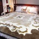 恒源祥家用卧房卧室奢华冬季床毯毛毯双人床盖毯中日韩式手工定制