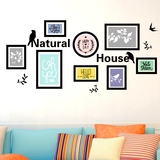 个性创意画框贴纸自粘墙贴客厅沙发墙装饰墙壁自然风格相框可移除