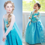 Frozen连衣裙圣诞节儿童服装女冰雪艾莎连衣裙奇缘Elsa爱莎公主裙