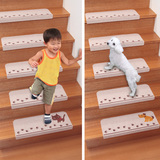 日本进口欧式楼梯垫踏步垫免胶自粘自吸实木防滑楼梯垫地垫脚垫子