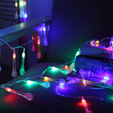 LED气泡水滴彩灯闪灯串灯喜庆圣诞树婚庆装饰灯婚房布置包邮