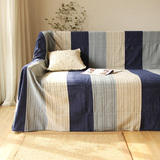 蓝色条纹 外贸原单正版沙发巾 沙发毯 床毯床单 法兰绒毯加厚毯