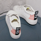 韩国女鞋正品代购16春时尚街头撞色字母星星魔术贴休闲板鞋YL0052