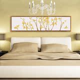 壁画床头画装饰现代简约卧室挂画酒店客房壁画有框画  玉兰富贵图