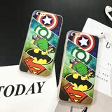 苹果壳复仇者联盟iphone6s手机 6plus保护套蝙蝠侠美国队长防摔5s