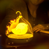 创意小鸟笼LED小夜灯 触摸感应台灯 充电卡通时尚儿童卧室床头灯