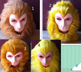 新款孙悟空美猴王西游记演出面具头套猴头服装乳胶人造毛玩具包邮