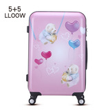 5+5 LLOOW玩具熊拉杆登机箱卡通行李箱出国旅行箱拉链密码箱YQY18