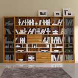 现代简约书房整体大书柜书架书橱壁柜自由组合单个储物柜古董柜