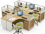 简约屏风办公桌组合4人6人屏风工作位办公室职员电脑桌椅卡座隔断