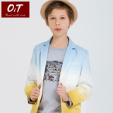 O1T童装男童西装外套韩版儿童春秋新款外套中大童休闲小西装潮
