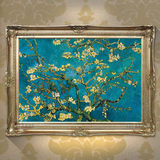 临摹梵高杏花抽象有框手绘油画厚油彩欧式客餐厅玄关装饰画DL421