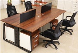 北京办公家具四人位办公桌钢木结构组合员工桌椅办公室用桌电脑桌