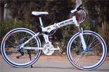 26寸山地自行车变速减震变速一体轮折叠铝合金学生E3F