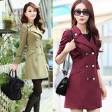 春装新款20-30-40-50-60岁中年妇女款韩版女式修身中长款风衣外套