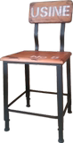 实木美式休闲铁艺餐椅复古创意咖啡厅椅靠背椅彩色个性椅子餐桌椅