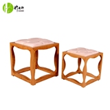 矮凳创意穿鞋凳布艺凳休闲板凳餐椅竹制家具换鞋凳新中式方凳实木