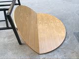 包邮水曲柳圆桌面折叠实木大圆桌圆台面 饭桌、对折圆台面