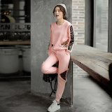 韩版2016春秋新款时尚女装两件套加绒加厚长裤卫衣休闲运动套装潮
