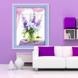 精准印十字绣花梦幻紫罗兰十字绣新款客厅大幅卧室花草花卉系列图