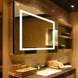 LED灯镜子浴室带灯镜玻璃透光镜子卫生间发光化妆镜浴室防雾镜子