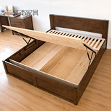 纯实木床白橡木储物床气压箱体床1.51.8米双人床原木简约现代特价