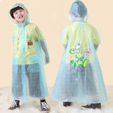 大童小童连体儿童雨衣小学生带书包位男童女童长款透明薄雨披雨具