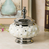 林然 欧式糖果罐创意 陶瓷客厅储物罐装饰摆件 玄关书房装饰罐