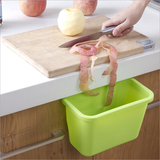 家居厨房橱柜门挂式垃圾桶塑料桌面收纳盒多功能家用创意储物盒