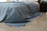 外贸床单单件 纯棉纯色花边床单双人斜纹棉布简约透气1.5床1.8床