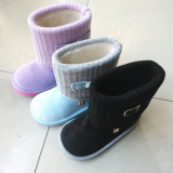 日本迪斯尼儿童雪地靴2015新款童鞋男童短靴加绒女童雪地鞋宝宝鞋